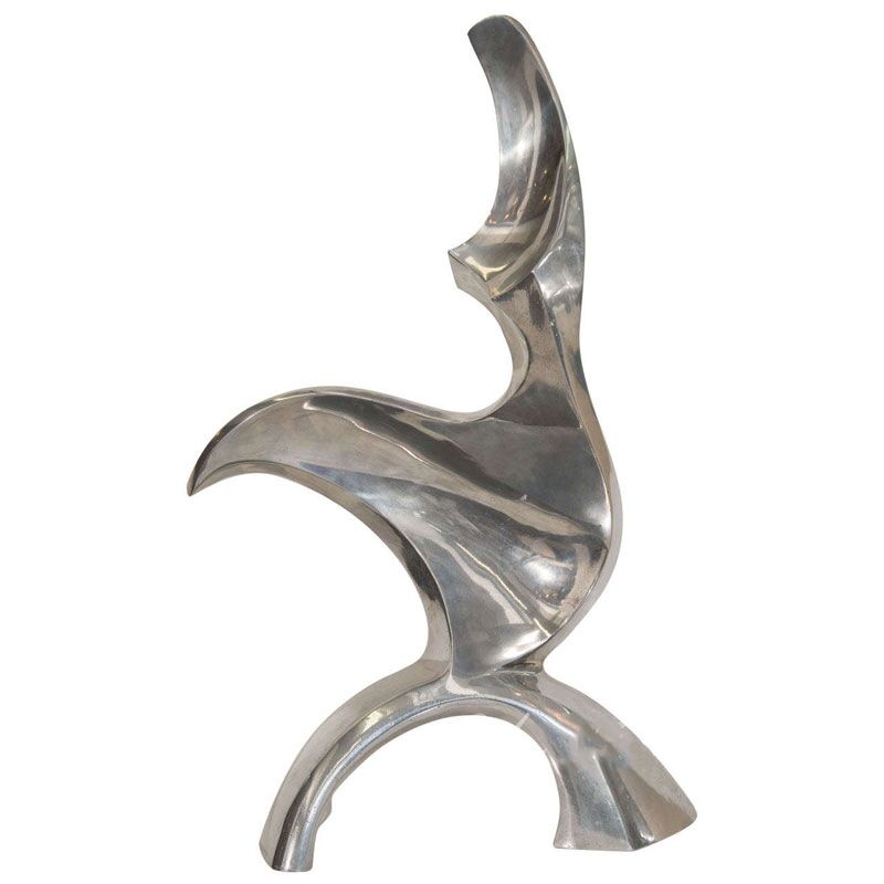 Abstract Crane Stainless Steel Animal Sculpture