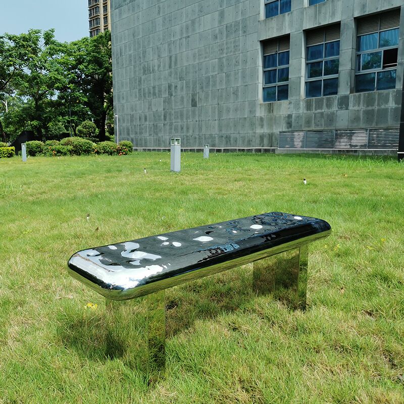 Outdoor garden grassland Courtyard stainless steel stool (3)