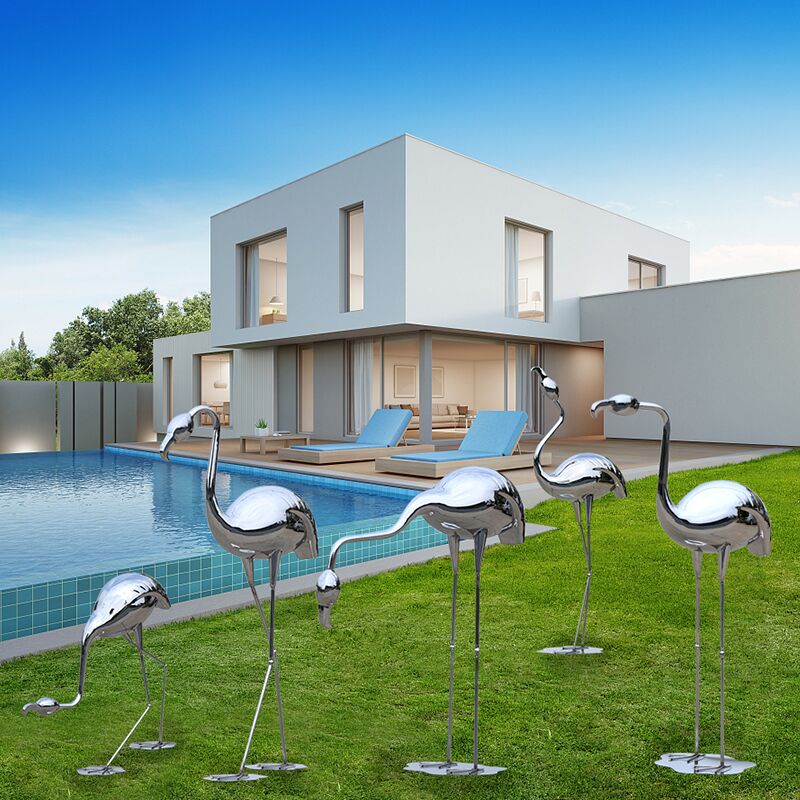 Stainless steel flamingo 1