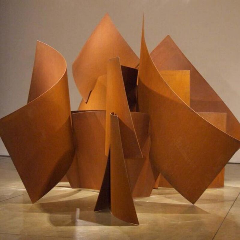 Large Outdoor Garden Square Corten Steel Abstract Sculpture