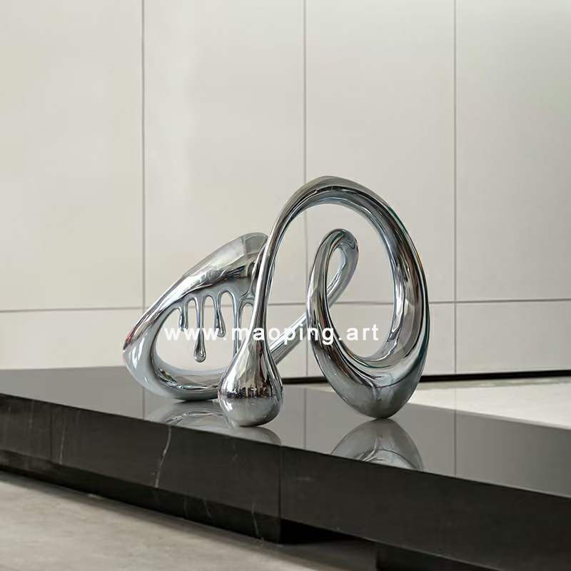 Home decor design abstract unique luxury courtyard decoration metal art sculptures (2)