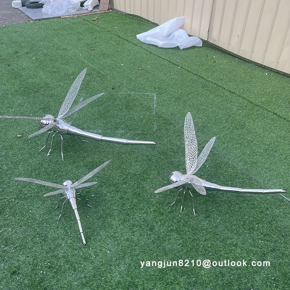 Modern Simple Stainless Steel Light Luxury Butterfly Sculpture Hotel Exhibition Hall Metal Decoration Ornaments Crafts (3)