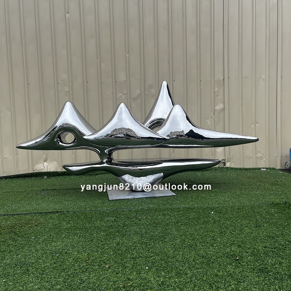 Indoor living room, hotel apartment, home decoration, stainless steel rockery sculpture (3)