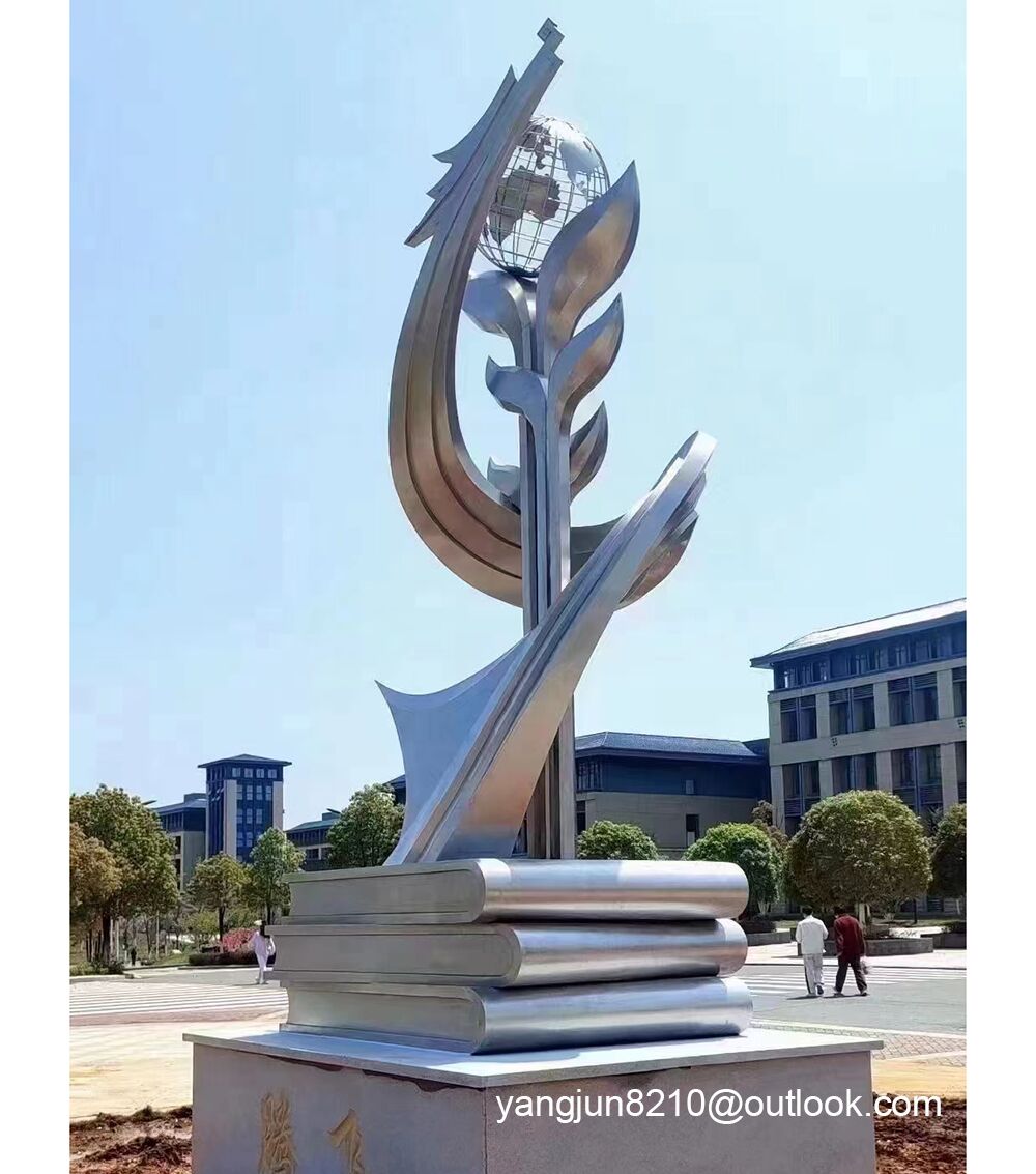 Large outdoor park square school beach playground gymnasium stainless steel cultural sculpture (2)