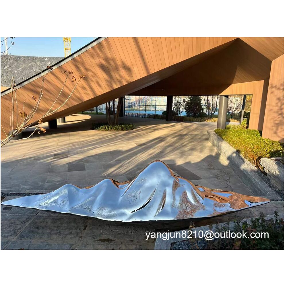 Outdoor park square apartment playground theater landscape design stainless steel mountain sculpture (3)